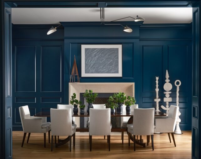 blue dining room